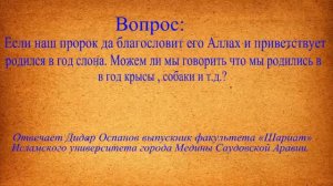 Можем ли мы говорить что мы родились в год крысы , собаки и т д Дидар Оспанов