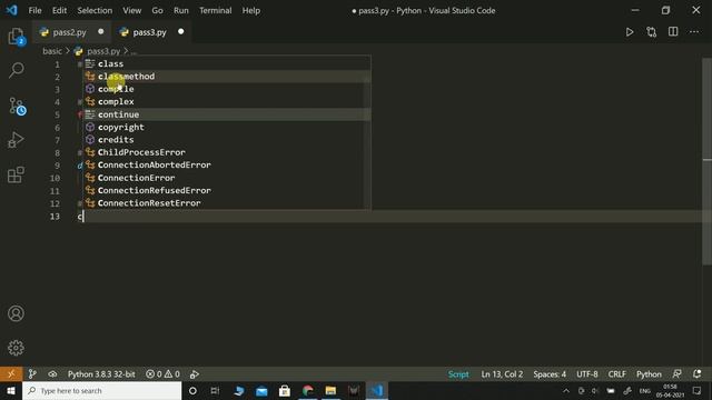 Basic Programs - Pass(Demo 3) | Python | Coding смотреть онлайн