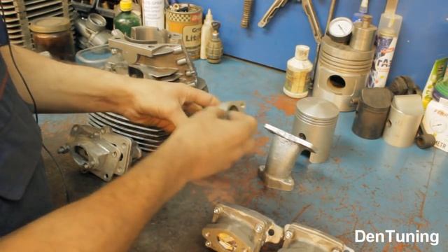 ИЖ Планета 5! Ставлю на цилиндр Лепестковый Клапан и самодельный поршень 76мм под кольца ВАЗ! смотреть онлайн