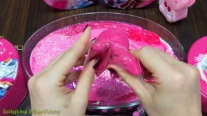 PINK FROZEN Slime | Mixing Random Things into GLOSSY Slime | Satisfying Slime, ASMR Slime #667