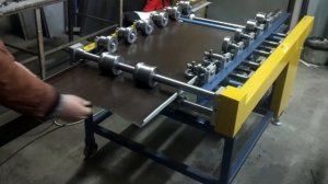 Работа фальцепрокатного станка для кровли Ф3