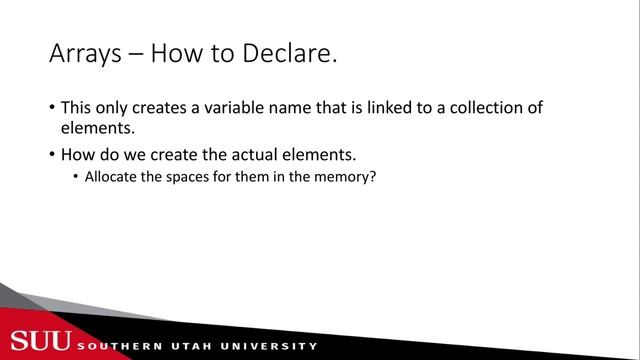 Java: Introduction to Arrays