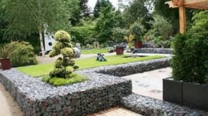 Стройте габионы на даче!  Оригинальные  клумбы -  габионы