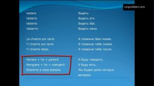 Итальянский язык Урок 10