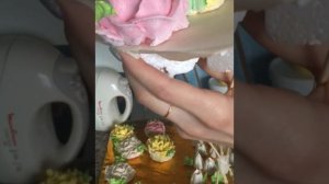 Зефирные цветы. Зефирный букет. Сборка букета.