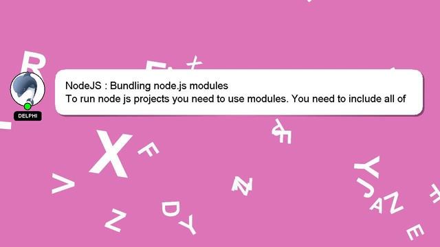 NodeJS : Bundling node.js modules