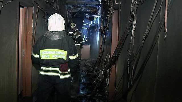 11 студентов пострадали во время пожара в общежитии Московского авиационного института