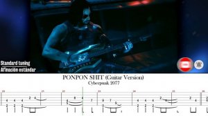 How to Play: PONPON SHIT (Guitar Version) | Cyberpunk 2077 [Guitar Tab]