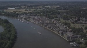 видео с высоты птичьего полета Лондон. Хаммерсмит.