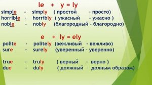 Lesson 96. Наречия в английском языке (особенности образования и употребления).Правило и примеры.