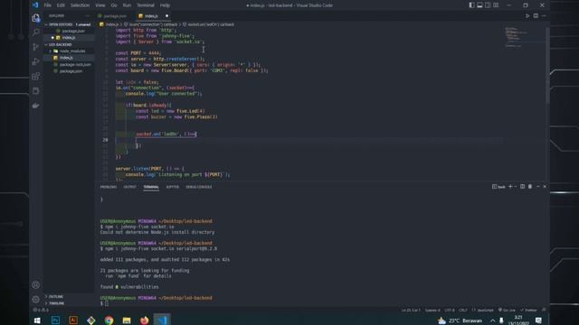 How to control LED on Arduino using React and Johnny-Five ( realtime application ) смотреть онлайн
