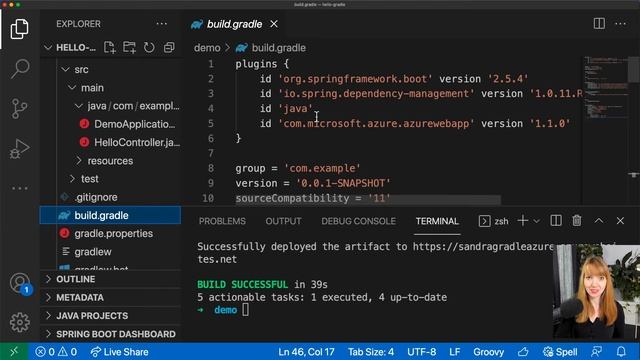 Deploy your Java application to Azure App Service with Gradle смотреть онлайн