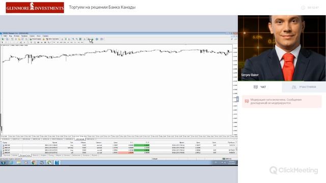 Торгуем на решении Банка Канады в реальном времени 05.12.2017 смотреть онлайн