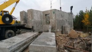 Дом полистирол бетон. Сборка день 1