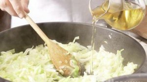 Тушеная капуста с макаронами