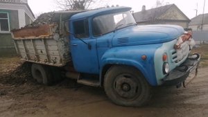 Работа на ЗИЛ самосвал. Застряли