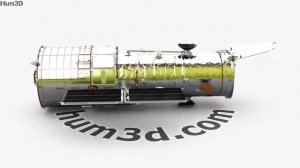 Hubble Space Telescope 3D model by Hum3D.com