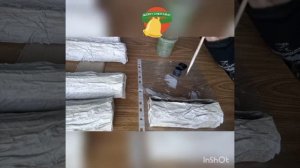 Декор дрова для камина своими руками.#творчество ,#декор,#новогодний,#своимируками,#поделки