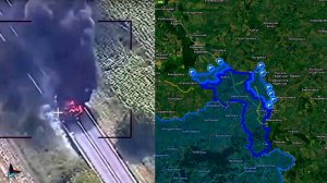 09.08.2024  Карта боевых действий в Курской области - горит натовская техника