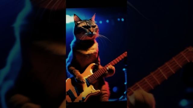 Кот играет на бас гитаре и поет Король и Шут - Кукла Колдуна#котики #рок #легенда #куклаколдуна #fyp