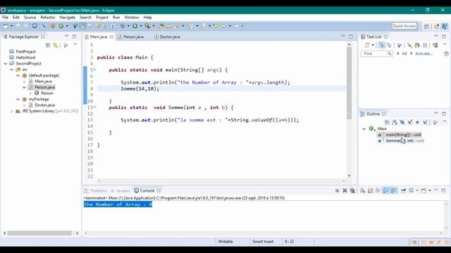 10 - Java arguments eclipse IDE ( Darija )