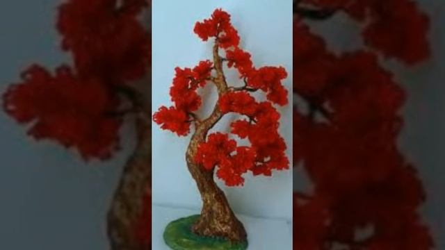 Красивые деревья из бисера 1 часть.