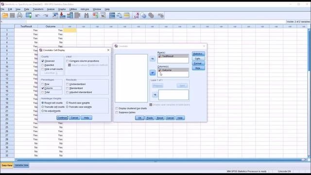Calculating Sensitivity And Specificity In SPSS And Excel