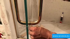 Установка душевой кабины I фурнитура цвет золото