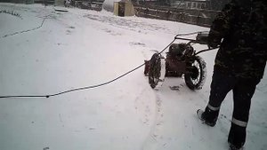 Тесла среди мотоблоков. Мотоблок будущего на электродвигателе - снегоуборщик