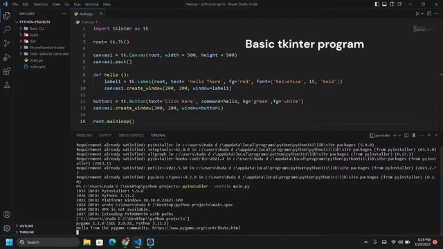How to Convert .py to .exe in Visual Studio Code