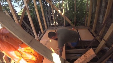 Утепляем пол в каркасном доме пеноплексом. Строю каркасный дом на даче самостоятельно. #каркасныйдо
