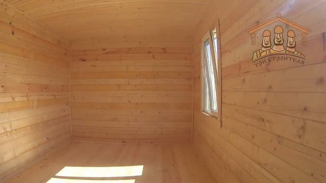 Дачный дом из бруса 6х6 метров от "Три Строителя" | Видео обзор смотреть онлайн