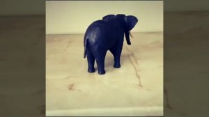 слон.скульптура. лепка из пластилина