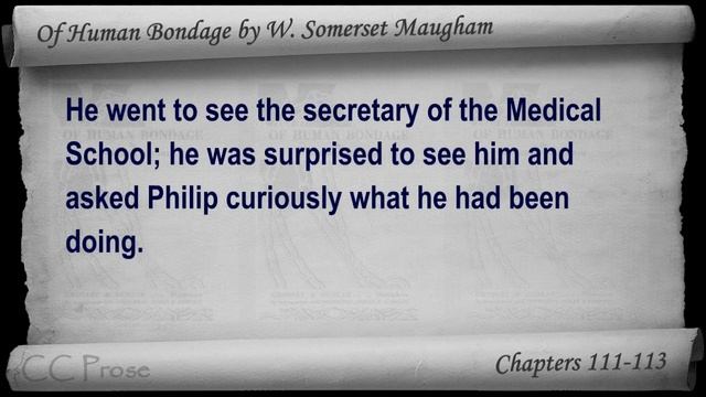 Chs 111-113 - Of Human Bondage by W. Somerset Maugham смотреть онлайн