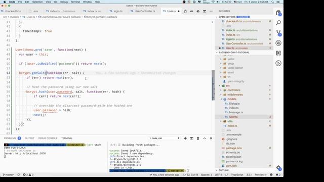 Разработка чата на ReactJS + NodeJS: Продолжаем разрабатывать серверную часть #3 смотреть онлайн