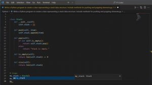 Write a Python program to create a class representing a stack data structure