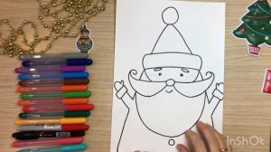 Дед мороз рисунок для детей. Легкий рисунок деда мороза. Дед мороз детский рисунок.