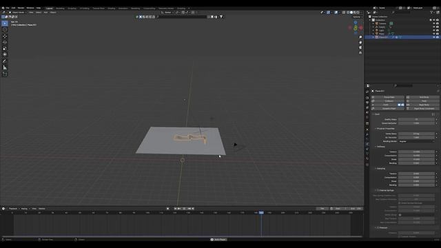 Cloth Folding Simulation in Blender