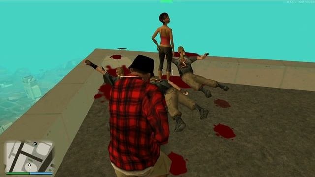 сиджей отомстил девушке за измену в GTA San Andreas . гта са . гта сан