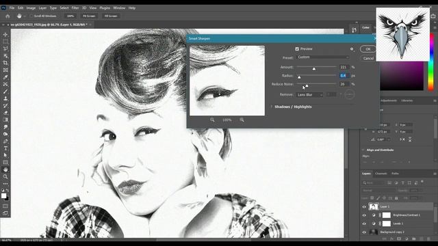 How to convert image into pencil sketch in photoshop Tutorial | School of Art смотреть онлайн