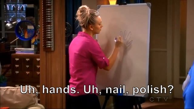 The Big Bang Theory - Nail Polish - Pictionary Game - Learn English смотреть онлайн