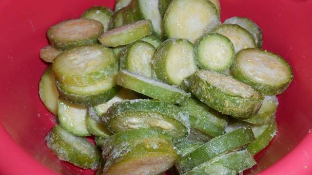 Жареные замороженные кабачки