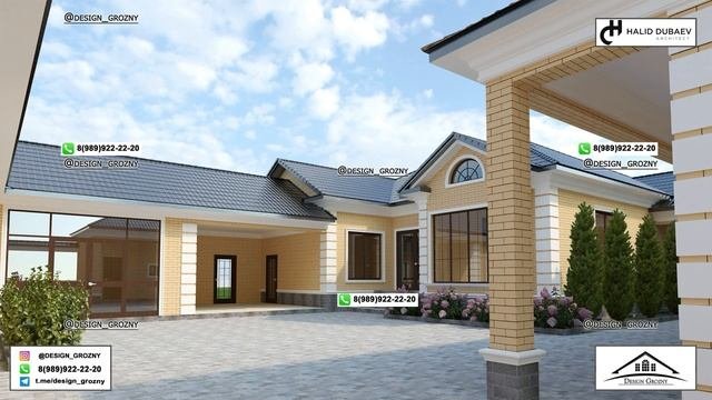 Красивый проект одноэтажного жилого дома #проектыдомов #проект #красивыепроекты