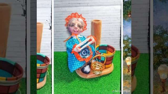 "В гостях у бабушки". Куклы из капрона. смотреть онлайн