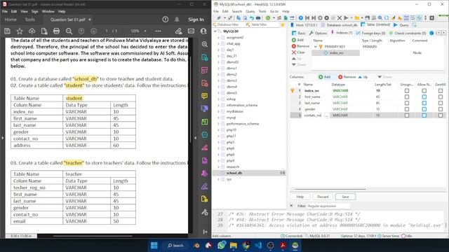 DBMS Question Session Task 01 | 1st year | Semester 01 | Java Institute | Gaviru Fernando смотреть онлайн