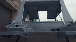 ВОЛЖАНКА 46 ФИШ. Ветровое стекло + ходовой тент