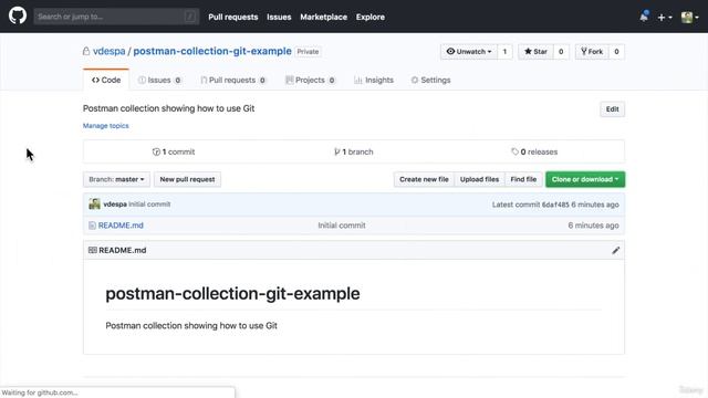 Using the Git version control system - POSTMAN TUTORIAL