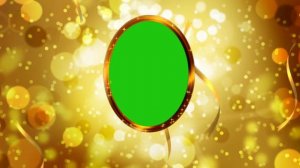 Футаж Рамка золотая  с золотыми мерцающими частицами