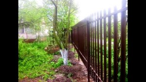 Штакетник двусторонний установка "шахматка"