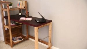 Study Desk Cum Bookshelf – Shop Michelle Study Desk Cum Bookshelf  in Mahogany Finish